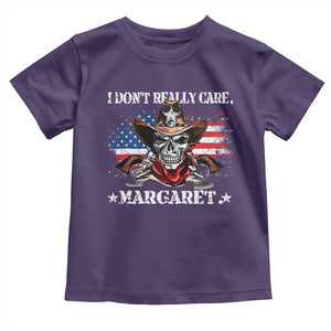 Vice President Jd Vance Toddler T Shirt Cowboy Skull American Flag I Don't Really Care Margaret TS10 Purple Print Your Wear