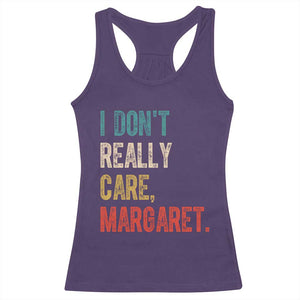 Retro I Don't Really Care Margaret Vice President Jd Vance Racerback Tank Top TS10 Purple Print Your Wear