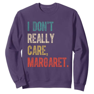 Retro I Don't Really Care Margaret Vice President Jd Vance Sweatshirt TS10 Purple Print Your Wear