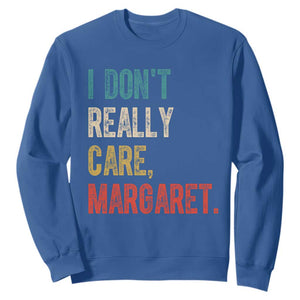 Retro I Don't Really Care Margaret Vice President Jd Vance Sweatshirt TS10 Royal Blue Print Your Wear