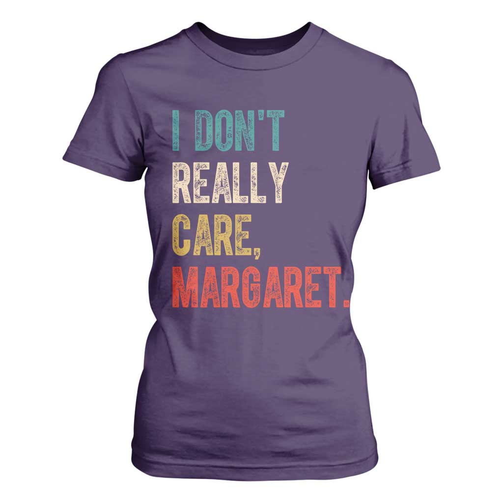 Retro I Don't Really Care Margaret Vice President Jd Vance T Shirt For Women TS10 Purple Print Your Wear