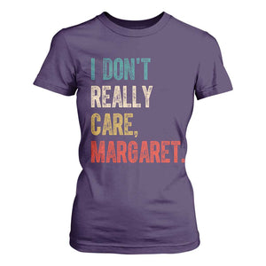 Retro I Don't Really Care Margaret Vice President Jd Vance T Shirt For Women TS10 Purple Print Your Wear