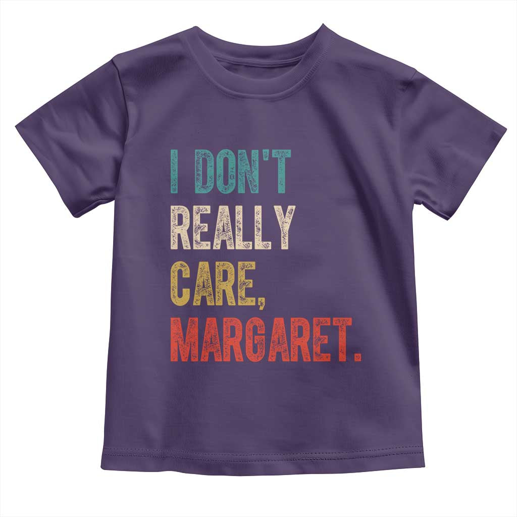 Retro I Don't Really Care Margaret Vice President Jd Vance Toddler T Shirt TS10 Purple Print Your Wear