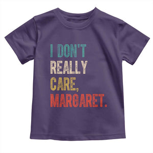 Retro I Don't Really Care Margaret Vice President Jd Vance Toddler T Shirt TS10 Purple Print Your Wear