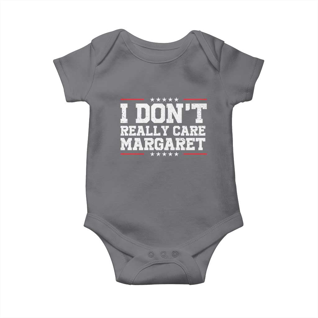 I Don't Really Care Margaret Vice President Jd Vance Baby Onesie Trending Republican TS10 Charcoal Print Your Wear