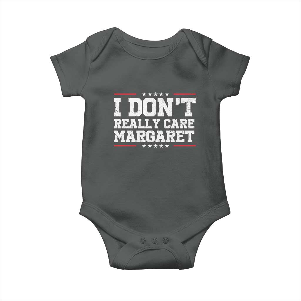 I Don't Really Care Margaret Vice President Jd Vance Baby Onesie Trending Republican TS10 Dark Heather Print Your Wear