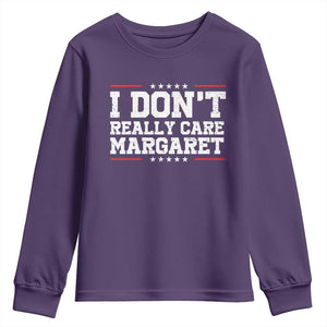 I Don't Really Care Margaret Vice President Jd Vance Youth Sweatshirt Trending Republican TS10 Purple Print Your Wear