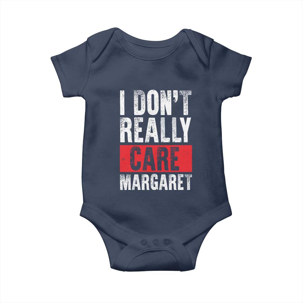 I Don't Really Care Margaret Vice President Jd Vance Meme Baby Onesie TS10 Navy Print Your Wear