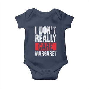 I Don't Really Care Margaret Vice President Jd Vance Meme Baby Onesie TS10 Navy Print Your Wear