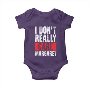 I Don't Really Care Margaret Vice President Jd Vance Meme Baby Onesie TS10 Purple Print Your Wear