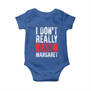 I Don't Really Care Margaret Vice President Jd Vance Meme Baby Onesie TS10 Royal Blue Print Your Wear