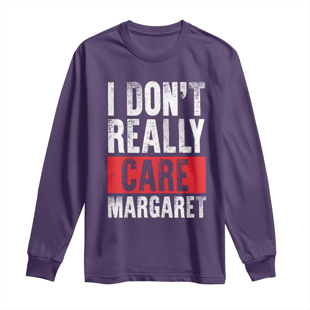 I Don't Really Care Margaret Vice President Jd Vance Meme Long Sleeve Shirt TS10 Purple Print Your Wear