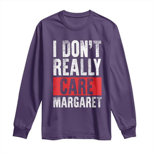 I Don't Really Care Margaret Vice President Jd Vance Meme Long Sleeve Shirt TS10 Purple Print Your Wear