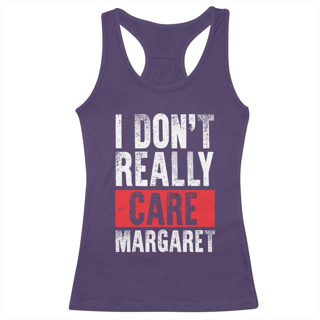 I Don't Really Care Margaret Vice President Jd Vance Meme Racerback Tank Top TS10 Purple Print Your Wear