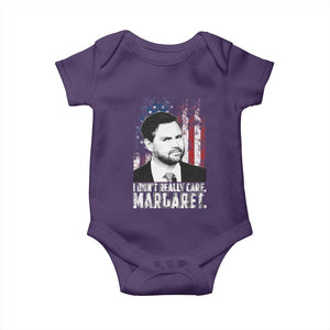 I Don't Really Care Margaret Jd Vance Baby Onesie Vice President American Flag TS10 Purple Print Your Wear
