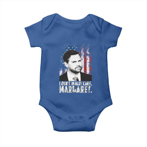 I Don't Really Care Margaret Jd Vance Baby Onesie Vice President American Flag TS10 Royal Blue Print Your Wear