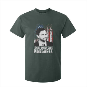 I Don't Really Care Margaret Jd Vance T Shirt For Kid Vice President American Flag TS10 Dark Forest Green Print Your Wear