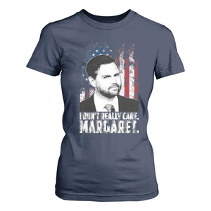 I Don't Really Care Margaret Jd Vance T Shirt For Women Vice President American Flag TS10 Navy Print Your Wear