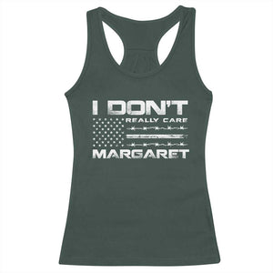I Don't Really Care Margaret VP Jd Vance Racerback Tank Top American Flag TS10 Dark Forest Green Print Your Wear