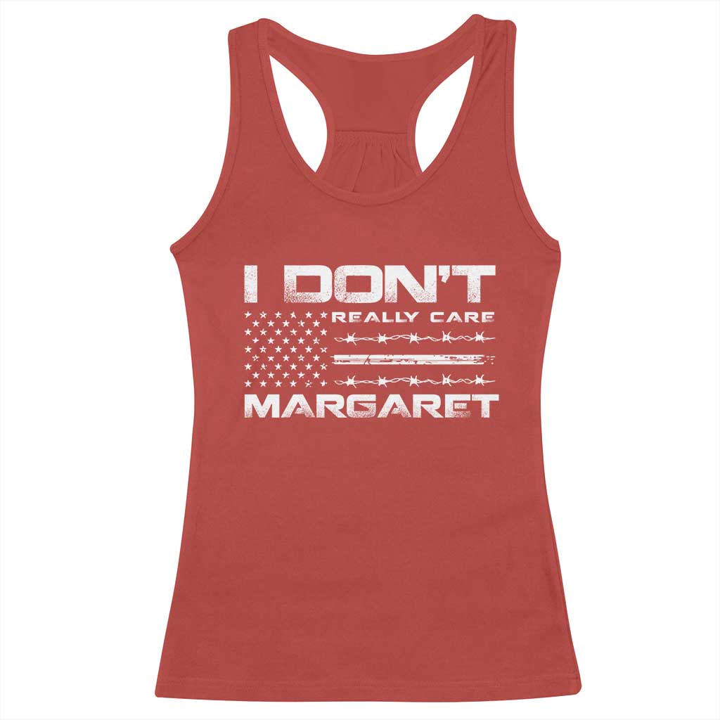 I Don't Really Care Margaret VP Jd Vance Racerback Tank Top American Flag TS10 Red Print Your Wear