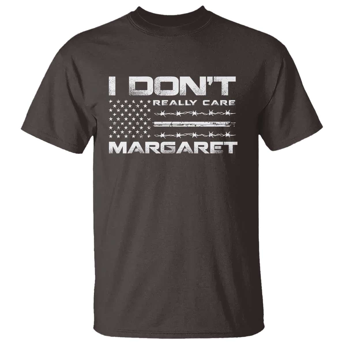 I Don't Really Care Margaret VP Jd Vance T Shirt American Flag TS10 Dark Chocolate Print Your Wear