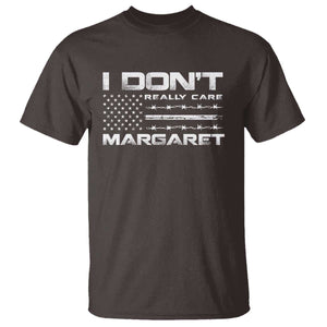 I Don't Really Care Margaret VP Jd Vance T Shirt American Flag TS10 Dark Chocolate Print Your Wear