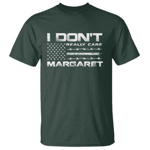 I Don't Really Care Margaret VP Jd Vance T Shirt American Flag TS10 Dark Forest Green Print Your Wear
