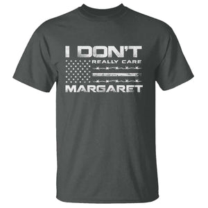 I Don't Really Care Margaret VP Jd Vance T Shirt American Flag TS10 Dark Heather Print Your Wear