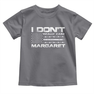 I Don't Really Care Margaret VP Jd Vance Toddler T Shirt American Flag TS10 Charcoal Print Your Wear