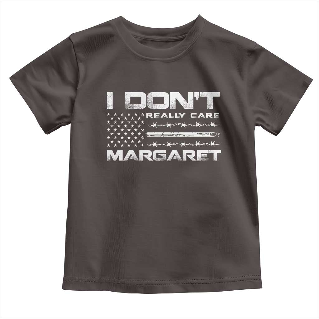 I Don't Really Care Margaret VP Jd Vance Toddler T Shirt American Flag TS10 Dark Chocolate Print Your Wear