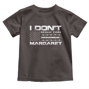 I Don't Really Care Margaret VP Jd Vance Toddler T Shirt American Flag TS10 Dark Chocolate Print Your Wear