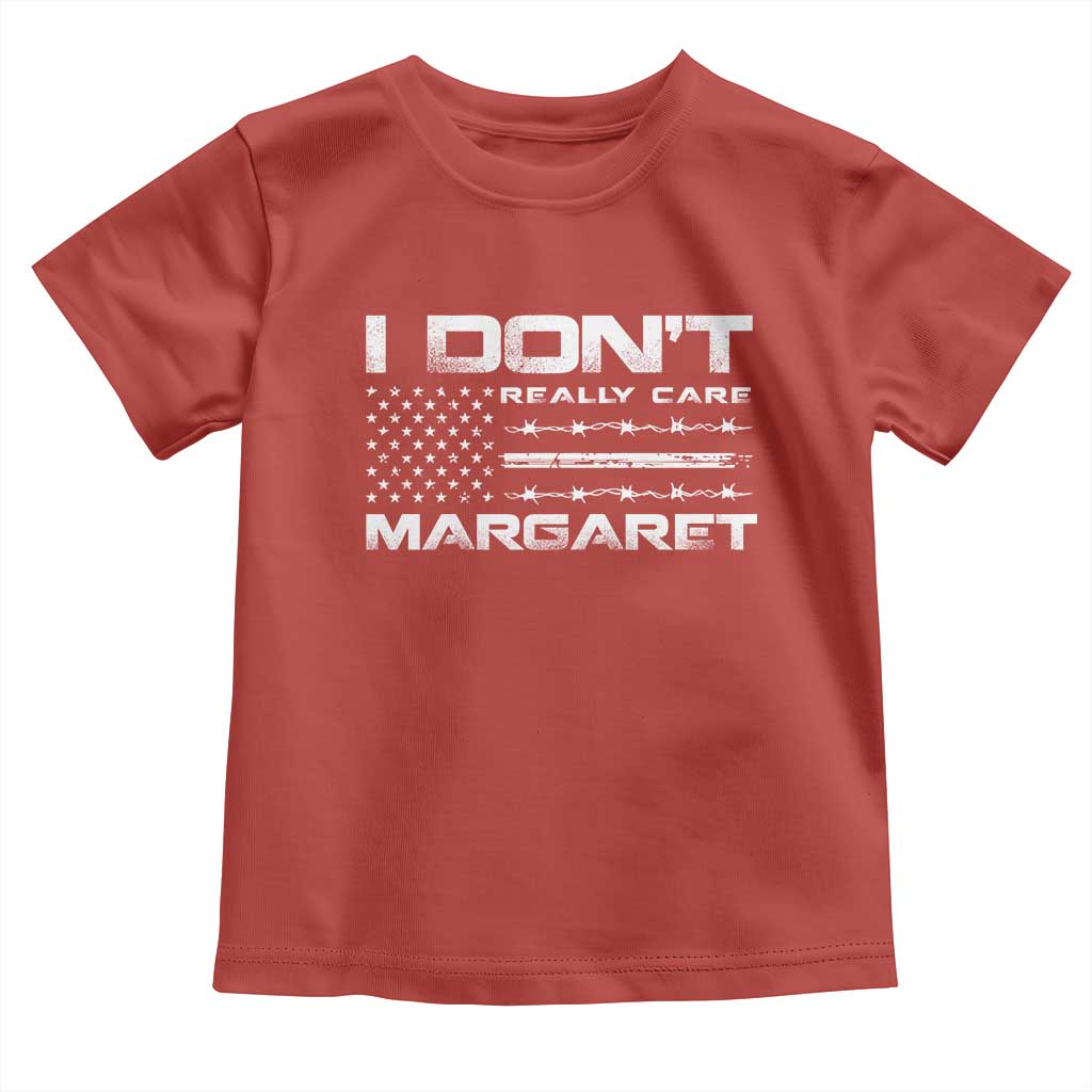 I Don't Really Care Margaret VP Jd Vance Toddler T Shirt American Flag TS10 Red Print Your Wear