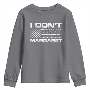 I Don't Really Care Margaret VP Jd Vance Youth Sweatshirt American Flag TS10 Charcoal Print Your Wear