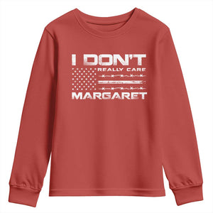 I Don't Really Care Margaret VP Jd Vance Youth Sweatshirt American Flag TS10 Red Print Your Wear