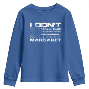 I Don't Really Care Margaret VP Jd Vance Youth Sweatshirt American Flag TS10 Royal Blue Print Your Wear
