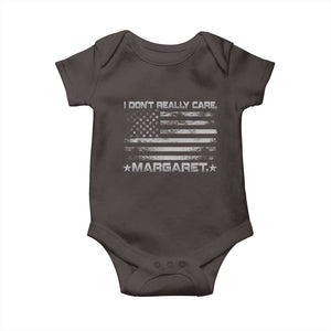 I Don't Really Care Margaret Jd Vance Baby Onesie VP USA Flag TS10 Dark Chocolate Print Your Wear