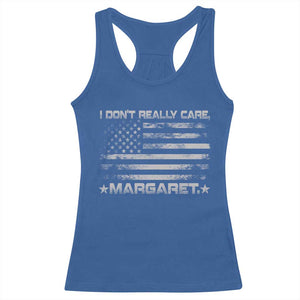 I Don't Really Care Margaret Jd Vance Racerback Tank Top VP USA Flag TS10 Royal Blue Print Your Wear