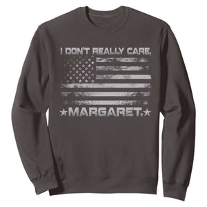 I Don't Really Care Margaret Jd Vance Sweatshirt VP USA Flag TS10 Dark Chocolate Print Your Wear