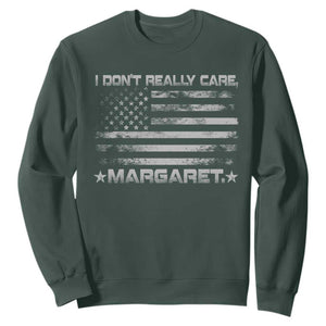 I Don't Really Care Margaret Jd Vance Sweatshirt VP USA Flag TS10 Dark Forest Green Print Your Wear