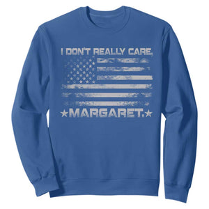 I Don't Really Care Margaret Jd Vance Sweatshirt VP USA Flag TS10 Royal Blue Print Your Wear