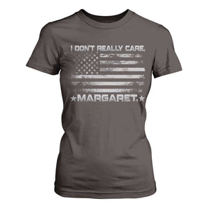 I Don't Really Care Margaret Jd Vance T Shirt For Women VP USA Flag TS10 Dark Chocolate Print Your Wear