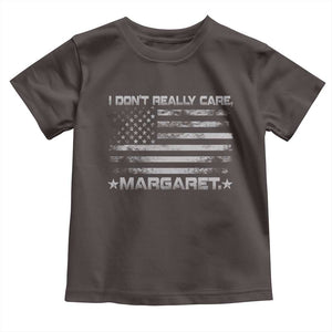 I Don't Really Care Margaret Jd Vance Toddler T Shirt VP USA Flag TS10 Dark Chocolate Print Your Wear