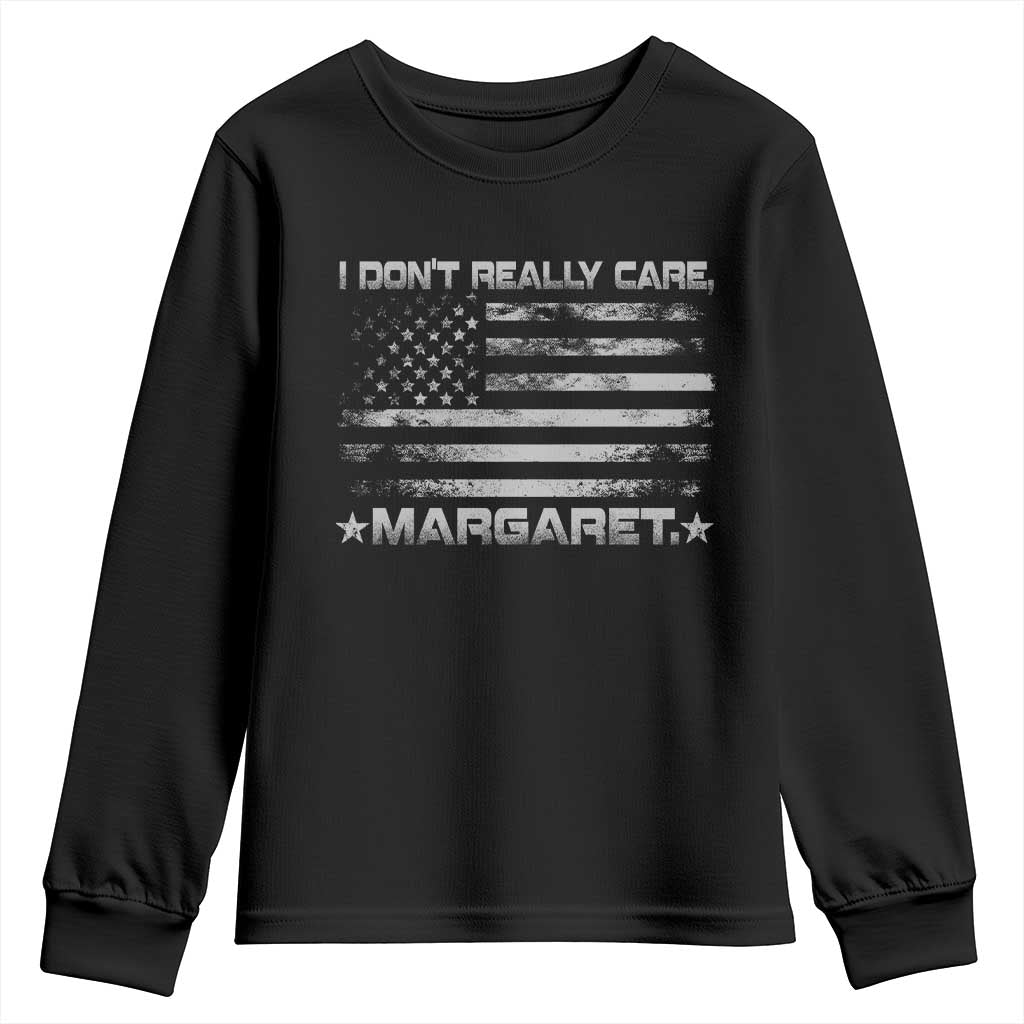 I Don't Really Care Margaret Jd Vance Youth Sweatshirt VP USA Flag TS10 Black Print Your Wear