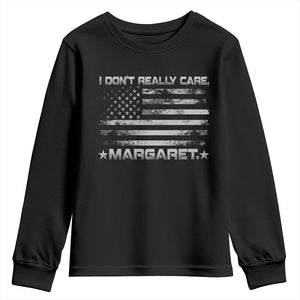 I Don't Really Care Margaret Jd Vance Youth Sweatshirt VP USA Flag TS10 Black Print Your Wear