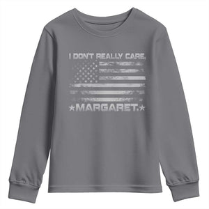 I Don't Really Care Margaret Jd Vance Youth Sweatshirt VP USA Flag TS10 Charcoal Print Your Wear