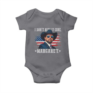 I Don't Really Care Margaret Vice President Jd Vance Cowboy Baby Onesie TS10 Charcoal Print Your Wear