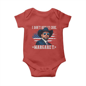 I Don't Really Care Margaret Vice President Jd Vance Cowboy Baby Onesie TS10 Red Print Your Wear
