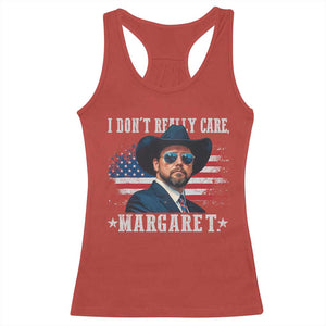 I Don't Really Care Margaret Vice President Jd Vance Cowboy Racerback Tank Top TS10 Red Print Your Wear