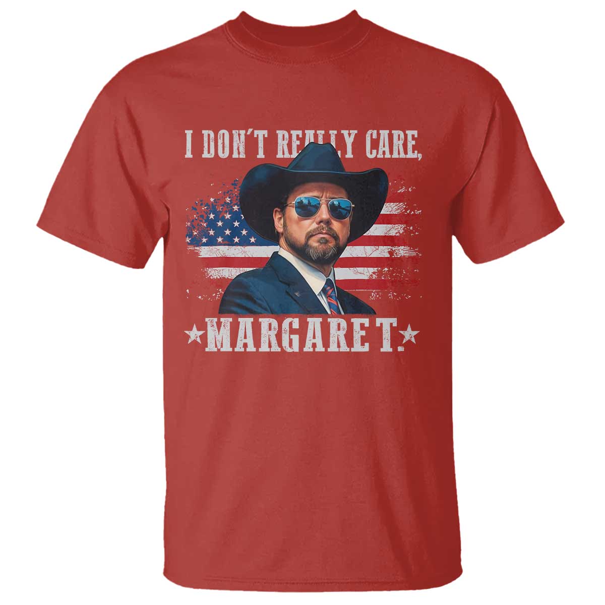 I Don't Really Care Margaret Vice President Jd Vance Cowboy T Shirt TS10 Red Print Your Wear