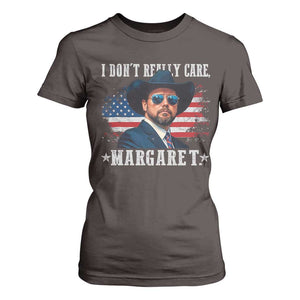 I Don't Really Care Margaret Vice President Jd Vance Cowboy T Shirt For Women TS10 Dark Chocolate Print Your Wear